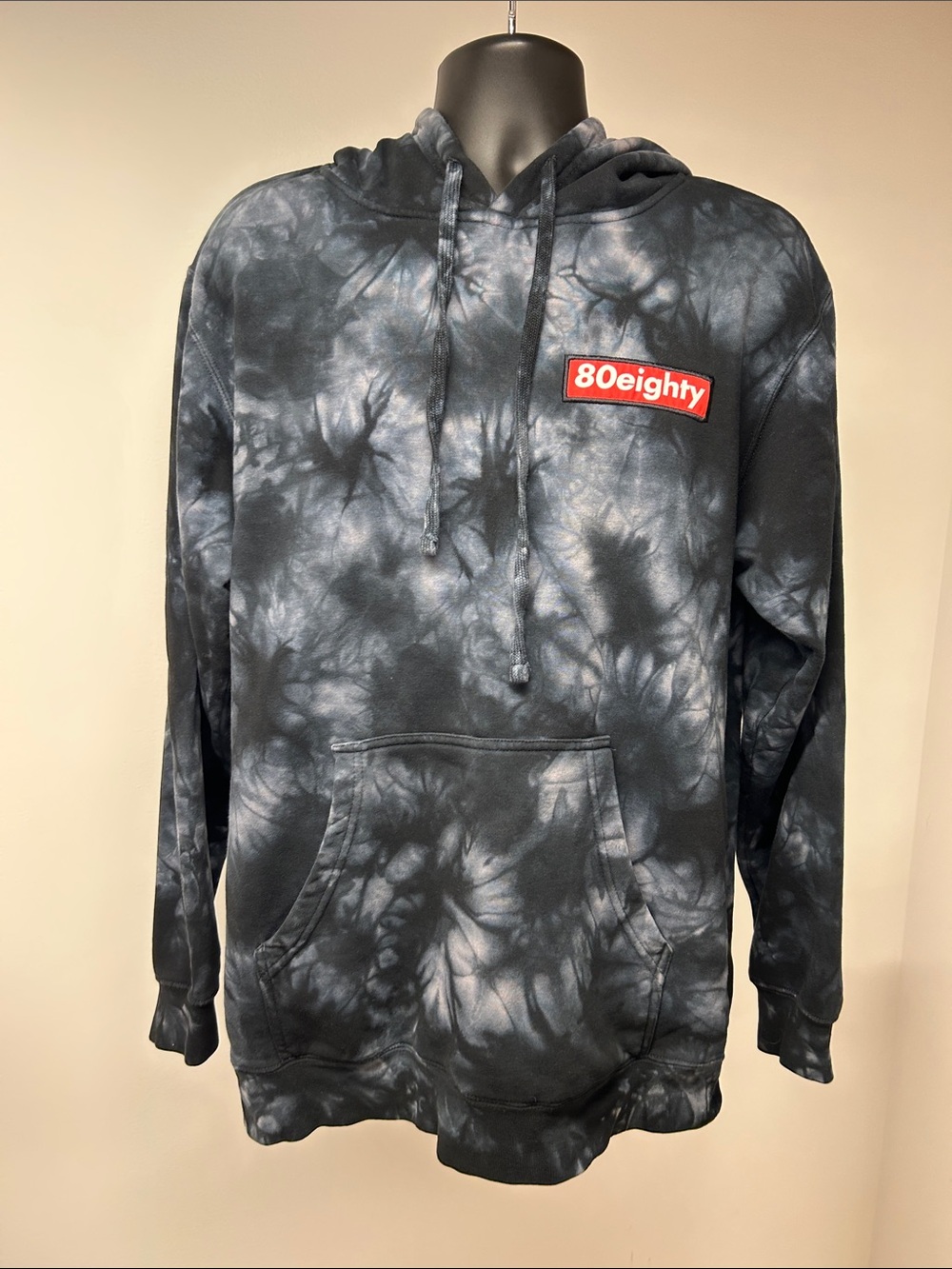 80Eighty Tie Dye Acid Wash Fleece Hoodie Sweatshirt